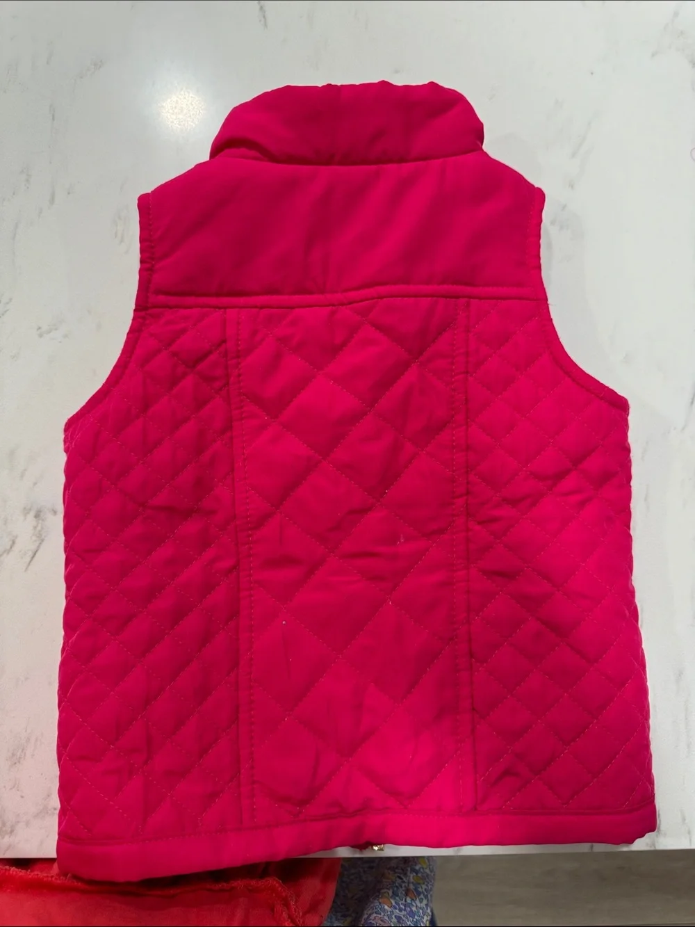 Girls' Quilted Hot Pink Puffer Vest - Lightweight Layering